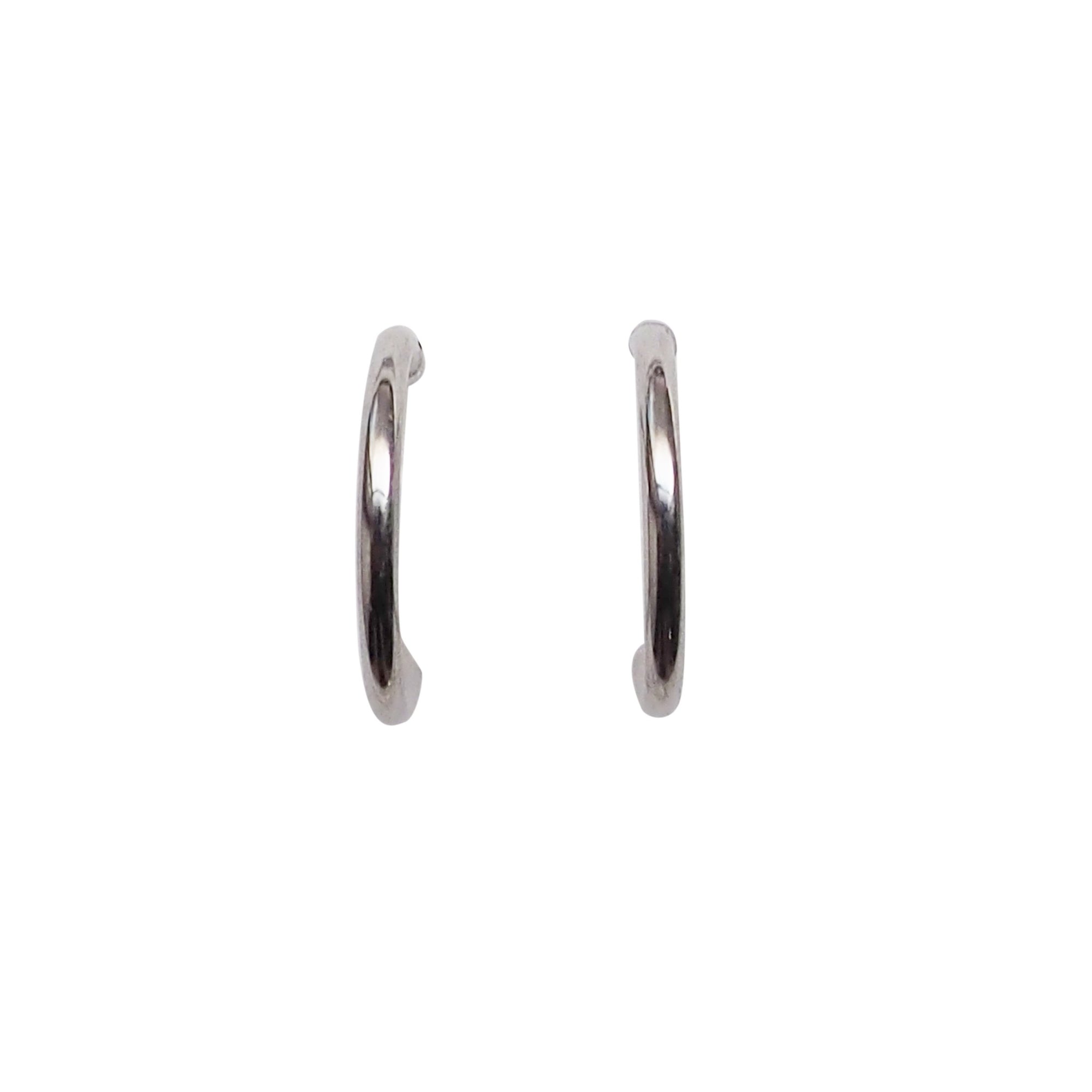 Silver Invisible Clip On Hoop Earrings - Miyabi Grace