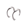 Silver Twisted Invisible Clip On Hoop Earrings - Miyabi Grace