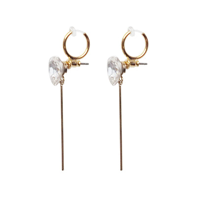 Gold Invisible Clip On Hoop Earrings Converters - Miyabi Grace