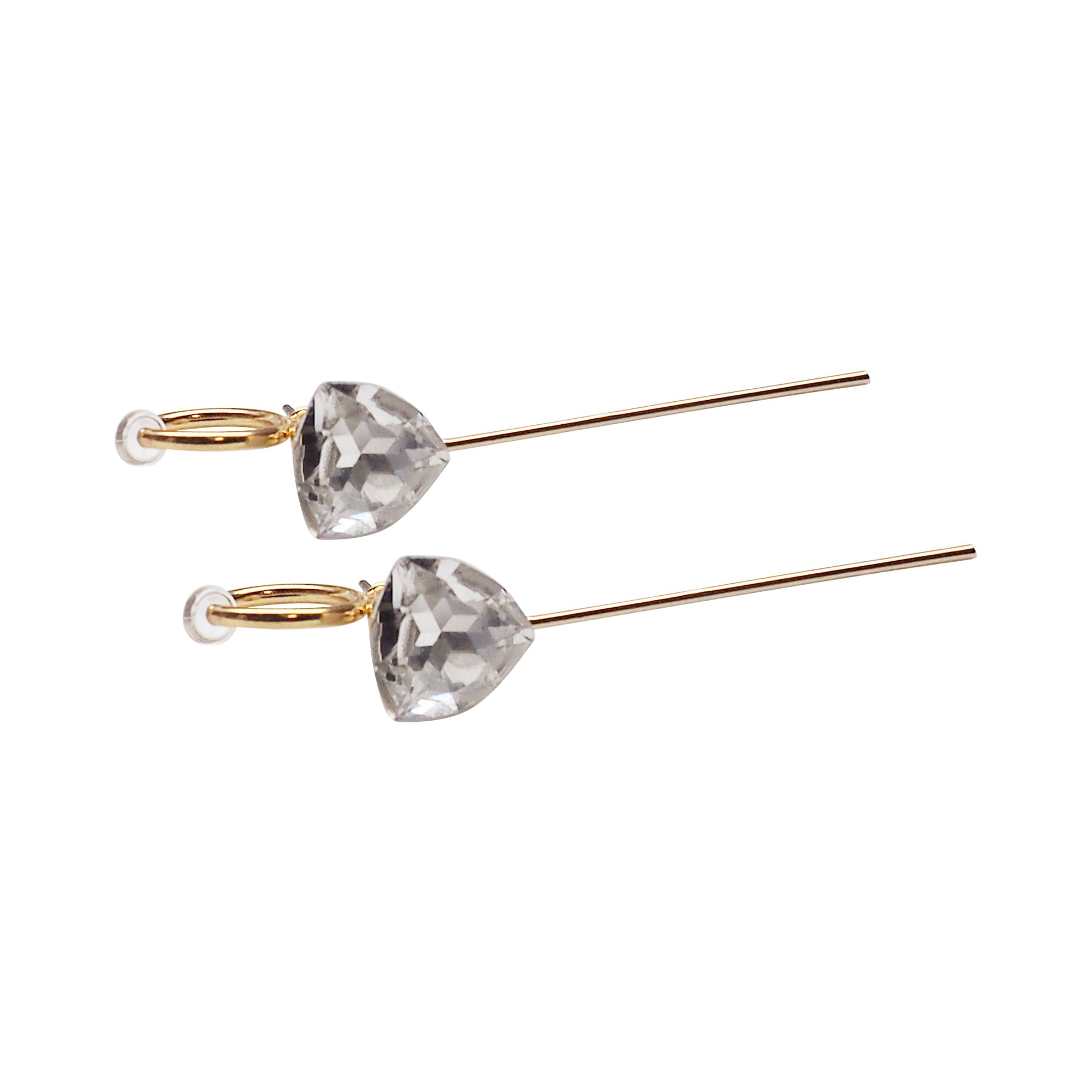Gold Invisible Clip On Hoop Earrings Converters - Miyabi Grace
