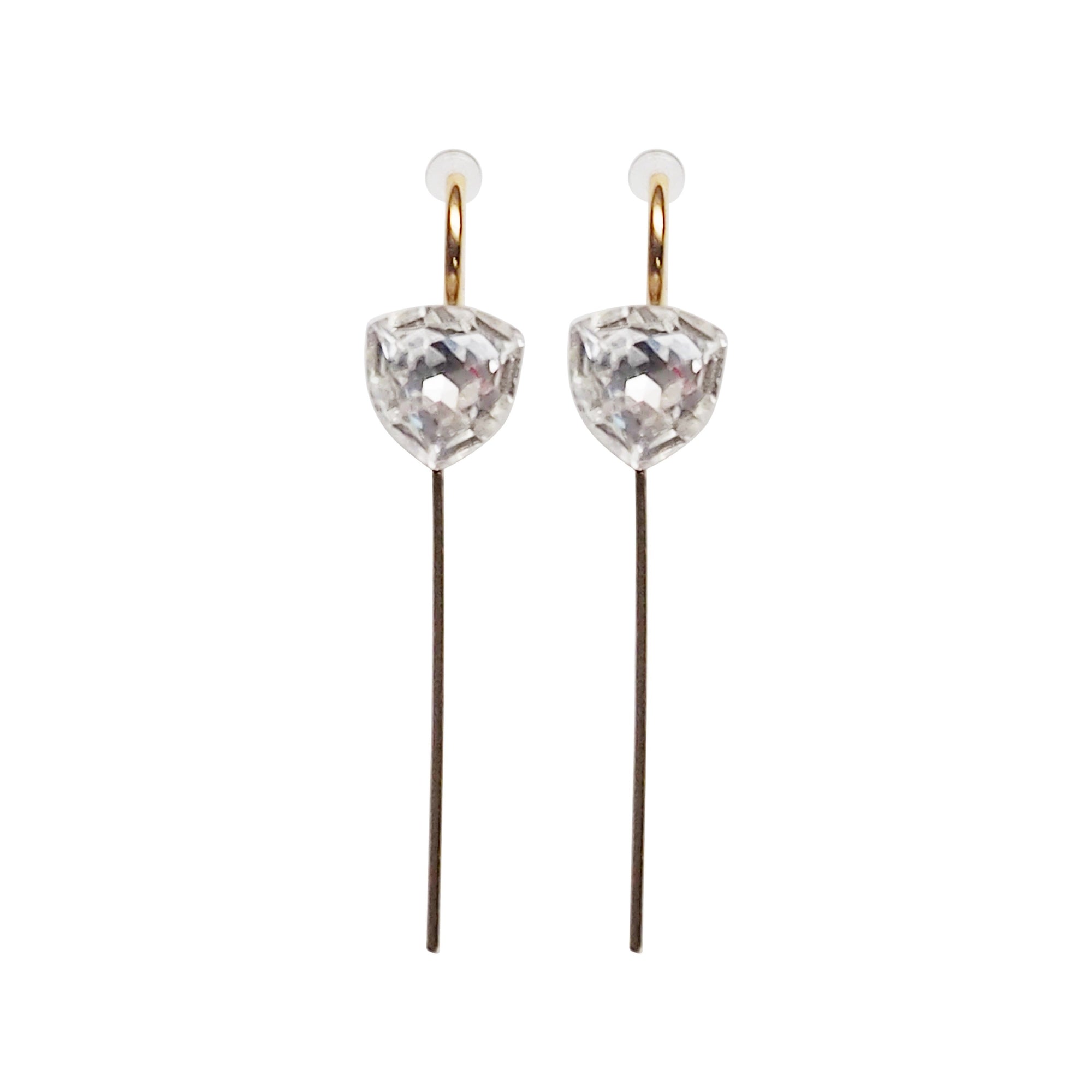 Gold Invisible Clip On Hoop Earrings Converters - Miyabi Grace