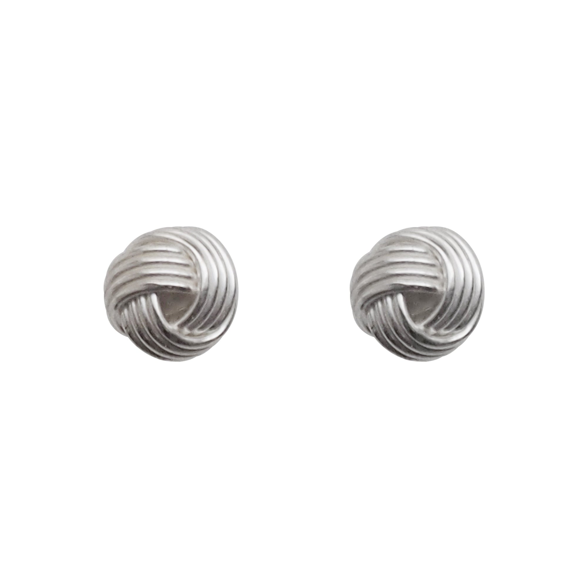 925 Sterling Silver Knot Invisible Clip On Stud Earrings - Miyabi Grace
