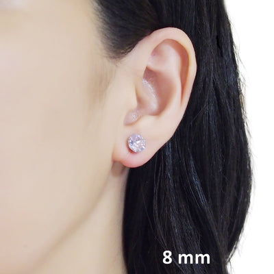 Light Purple Violet Swarovski crystal invisible clip on stud earrings - miyabigracejewelry.com