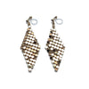 Gold mesh invisible clip on earrings - miyabigracejewelry.com