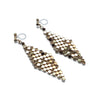 Gold mesh invisible clip on earrings - miyabigracejewelry.com