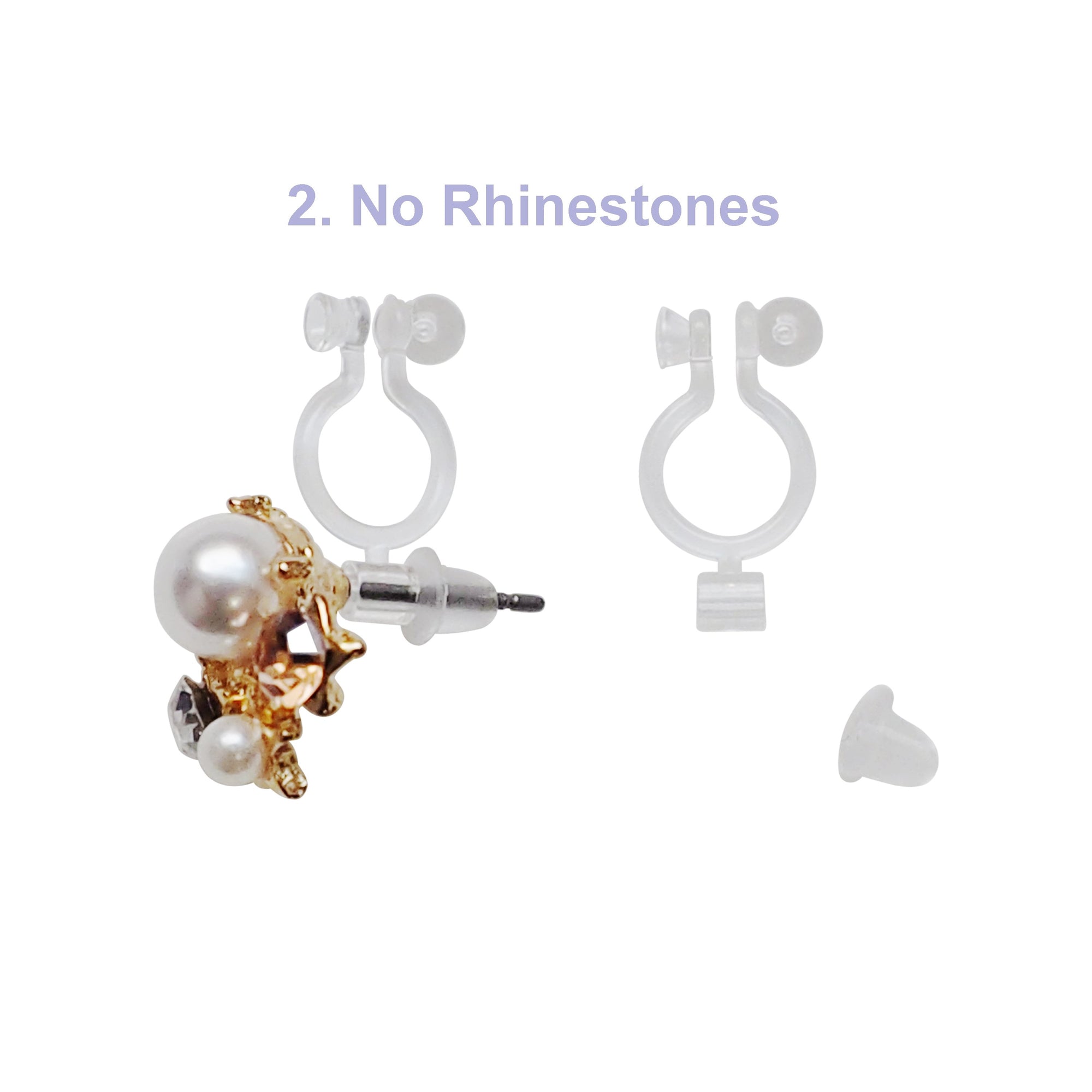 Best seller!  2 pairs of Pierced look and comfortable invisible clip on earring converters - Miyabi Grace