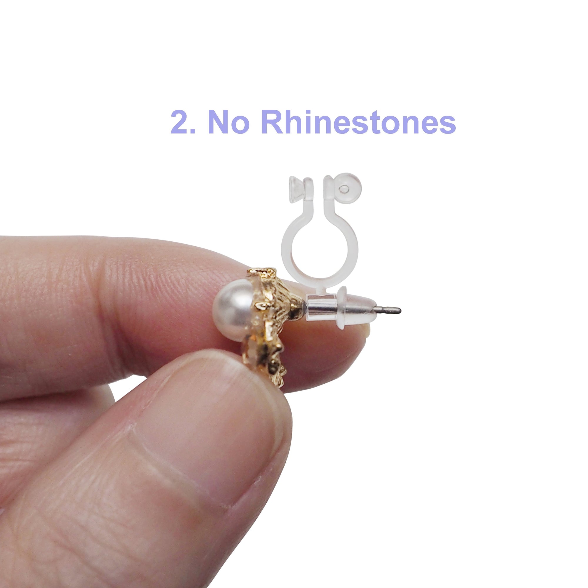 Best seller!  2 pairs of Pierced look and comfortable invisible clip on earring converters - Miyabi Grace