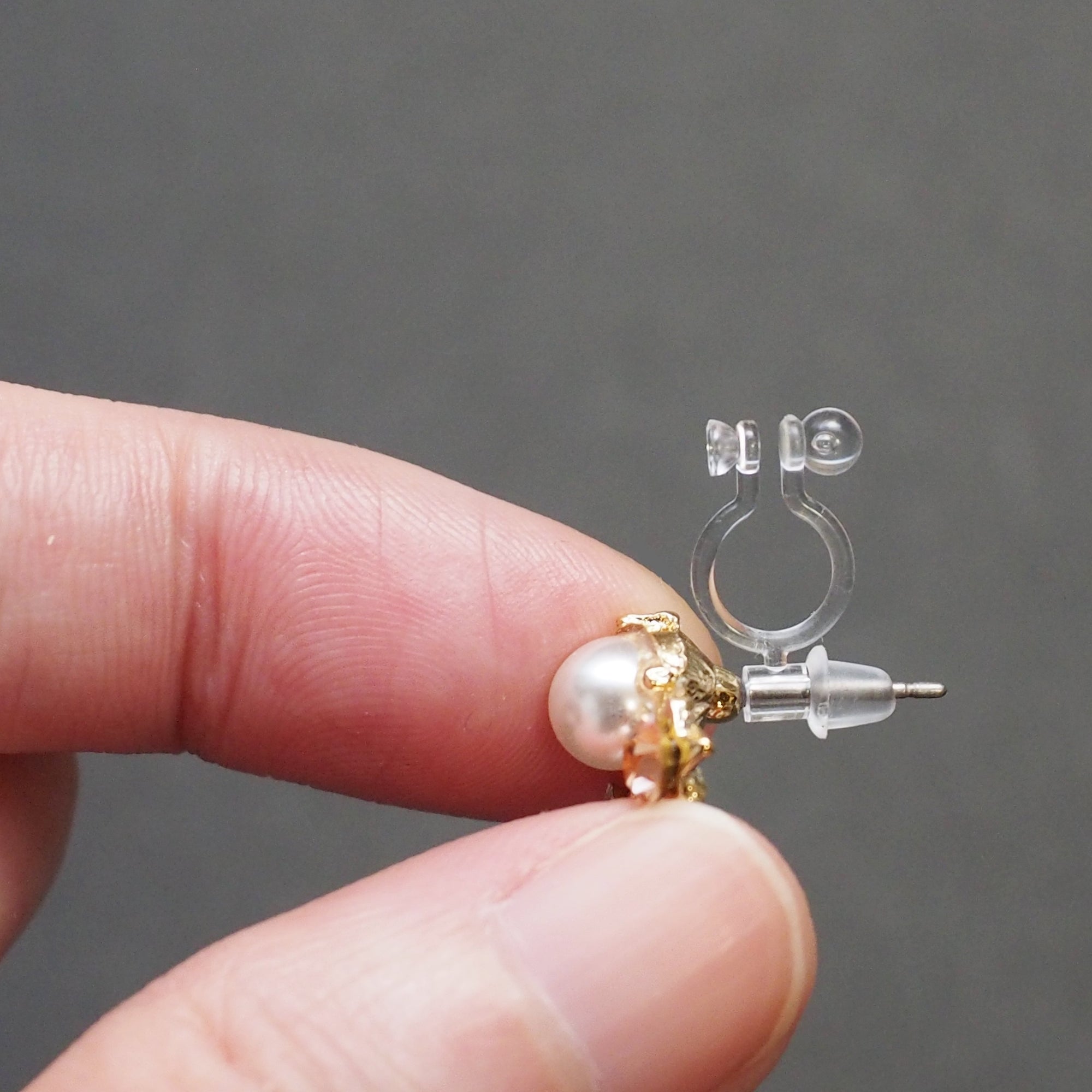 Best seller!  2 pairs of Pierced look and comfortable invisible clip on earring converters - Miyabi Grace