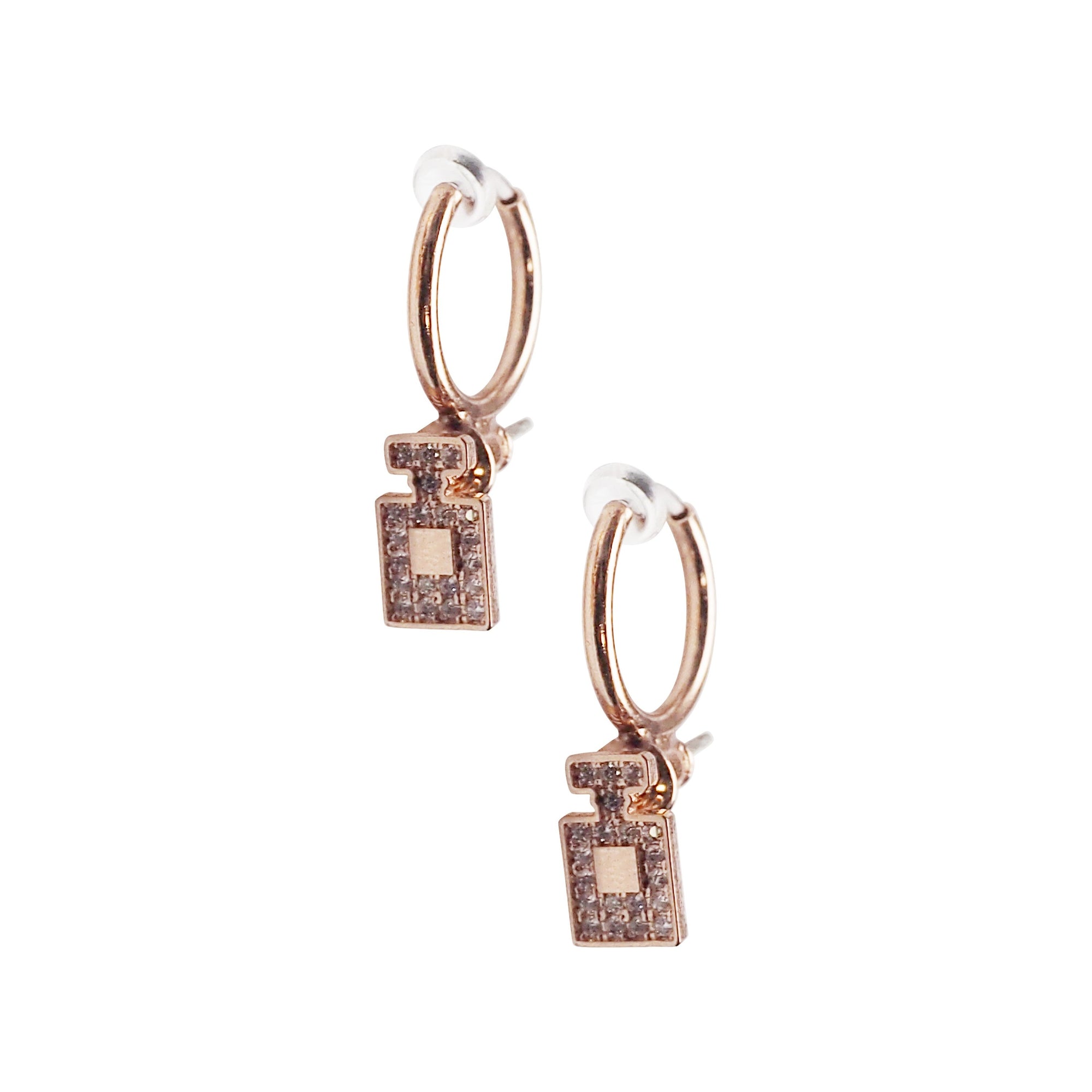 Rose Gold Invisible Clip On Hoop Earrings Converters - Miyabi Grace
