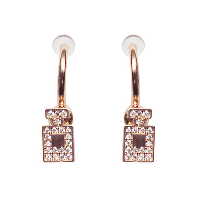 Rose Gold Invisible Clip On Hoop Earrings Converters - Miyabi Grace