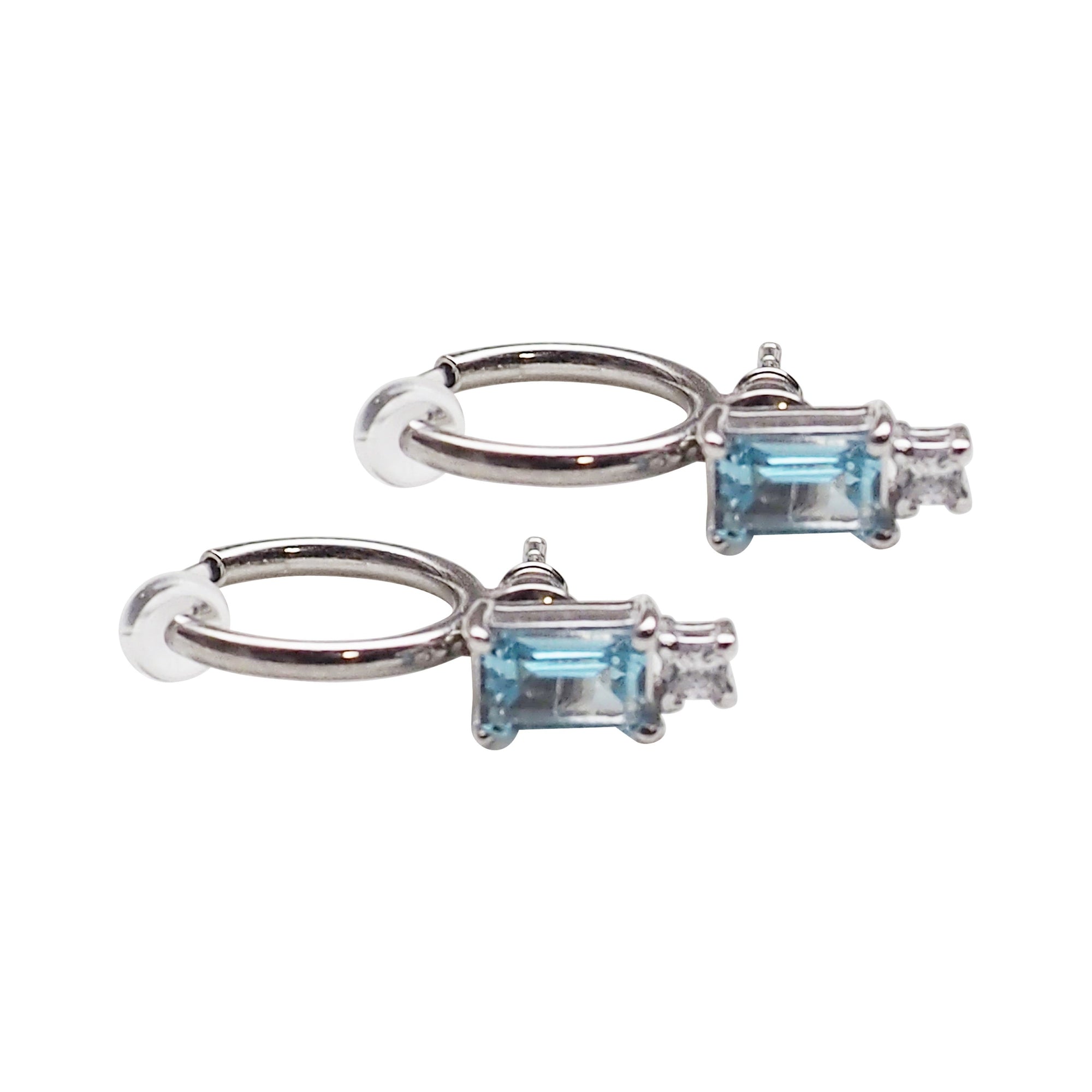 Silver Invisible Clip On Hoop Earrings Converters - Miyabi Grace