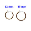 Gold 12mm 15mm Resin Clip On Hoop Earrings - Miyabi Grace