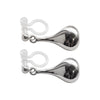 925 Sterling Silver Dangle Teardrop Invisible Clip On Earrings - Miyabi Grace