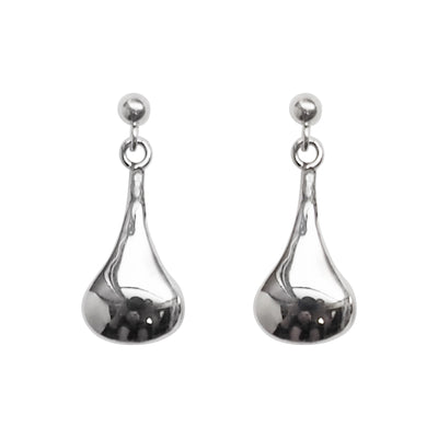 925 Sterling Silver Dangle Teardrop Invisible Clip On Earrings - Miyabi Grace
