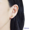 light brown topaz Swarovski crystal invisible clip on stud earrings - miyabigracejewelry.com