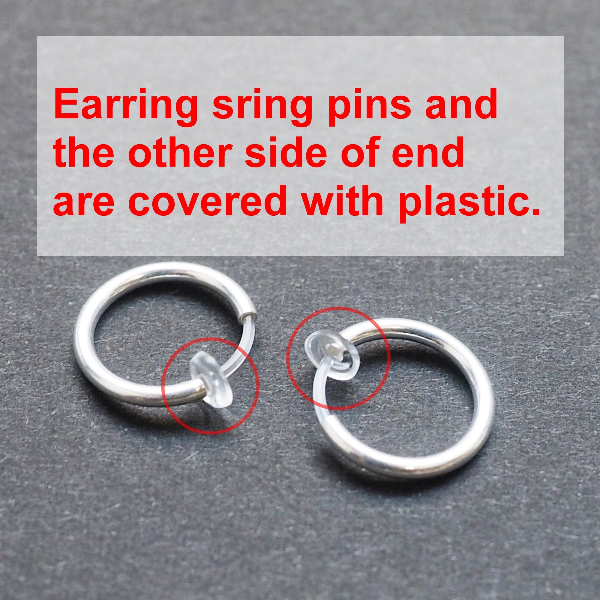 Silver rhinestone star clip on hoop earrings - Miyabi Grace