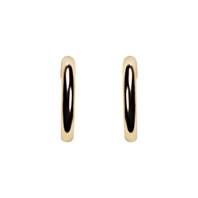 Gold 20mm Thick Hoop Clip Angle Adjustable Spiral Clip On Earrings