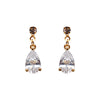 Copy of Dangle Teardrop Clear Cubic Zirconia Invisible Clip On earrings