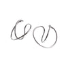 Silver Double Hoop Ear Cuff Clip On Earrings