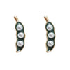 Green Pea White Pearl Beans Invisible Clip On Earrings