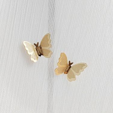 Small Butterflies Filigree Invisible Clip On Earrings