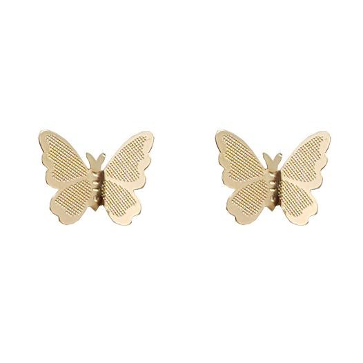 Small Butterflies Filigree Invisible Clip On Earrings