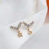 Dangle Crystal Rhinestone Star Invisible Clip On Earrings