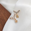 Dangle Crystal Rhinestone Star Invisible Clip On Earrings