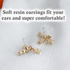 Dangle Crystal Rhinestone Star Invisible Clip On Earrings