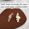 Dangle Gold Leaf Leaves Invisible Clip On Earrings