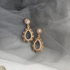 Dangle White Pearl Teardrop Invisible Clip On Earrings