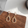 Dangle White Pearl Teardrop Invisible Clip On Earrings