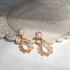 Dangle White Pearl Teardrop Invisible Clip On Earrings