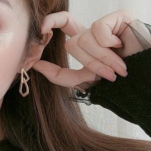 Dangle Gold Triangle Hoop Invisible Clip On Earrings