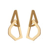 Dangle Gold Triangle Hoop Invisible Clip On Earrings