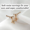Dangle Shooting Star Crystal Rhinestone Invisible Clip On Earrings