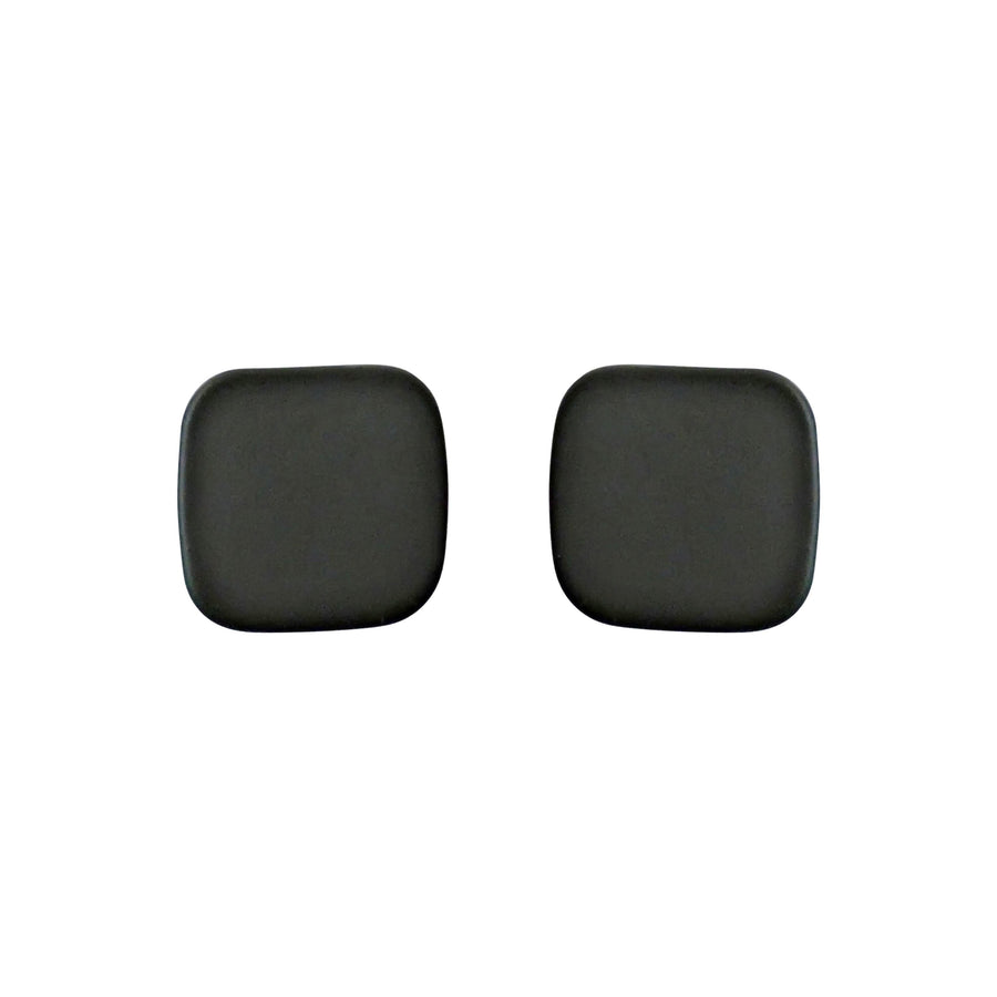 Minimal Square Moss Green Invisible Clip On Earrings