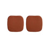 Minimal Square Dark Red Invisible Clip On Earrings