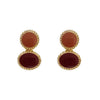 Round Brown Invisible Clip On Earrings