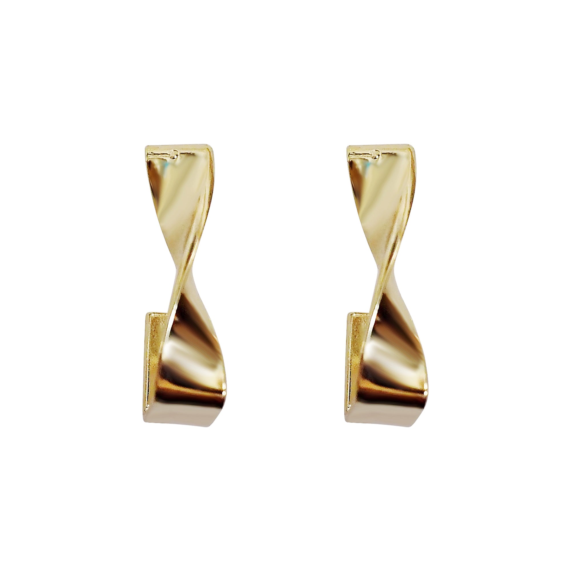 Twisted Gold Hoop Invisible Clip On Earrings