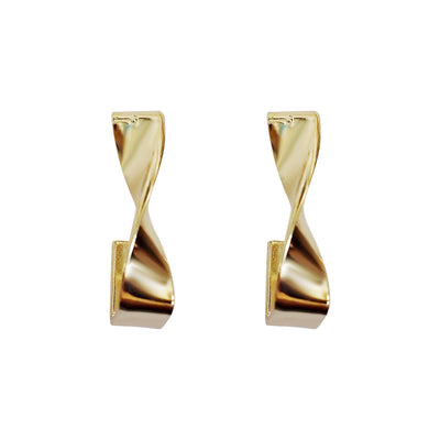 Twisted Gold Hoop Invisible Clip On Earrings