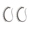 Silver Pearl HoopEar Cuff Clip On Earrings