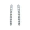 Silver Pearl HoopEar Cuff Clip On Earrings