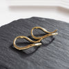 Gold Organic Shaped HoopEar Cuff Clip On Earrings