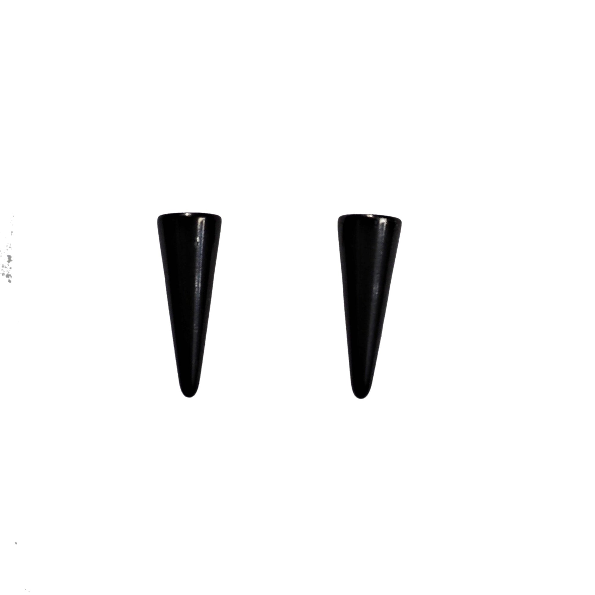 Small Black Spike BTS K-POP Invisible Clip On Earrings