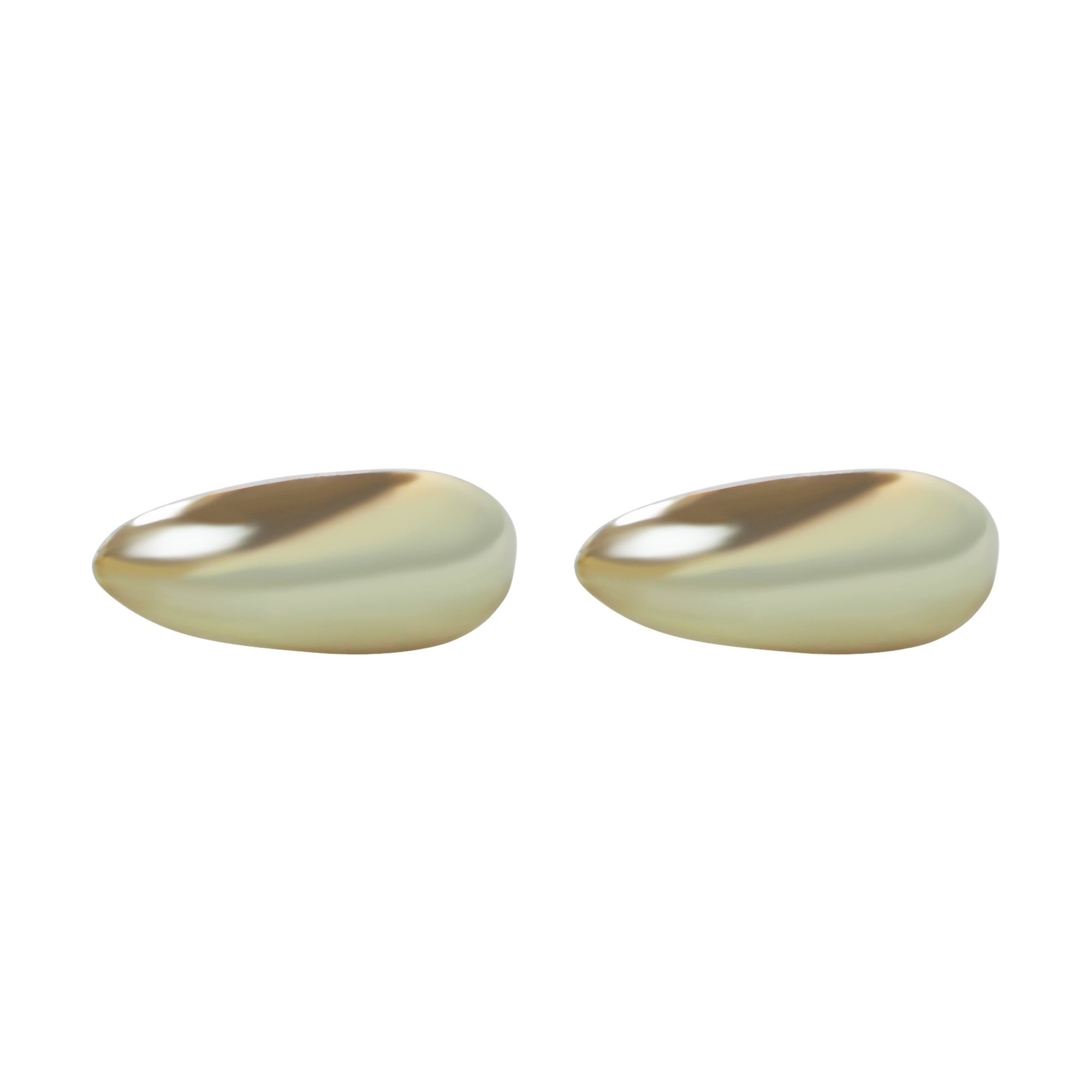 Gold Teardrop Ear Cuff Clip On Earrings