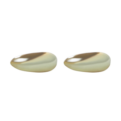 Gold Teardrop Ear Cuff Clip On Earrings