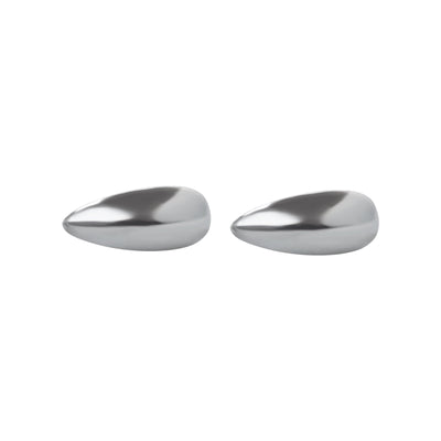 Silver Teardrop Ear Cuff Clip On Earrings