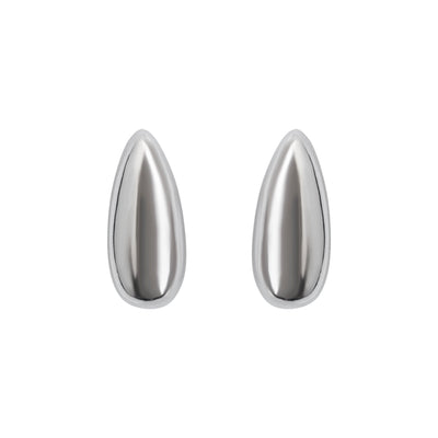 Silver Teardrop Ear Cuff Clip On Earrings