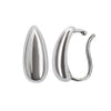 Silver Teardrop Ear Cuff Clip On Earrings